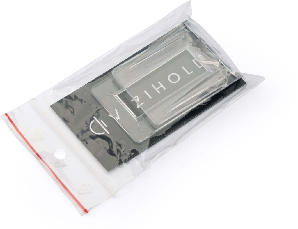 vizihold podstawka na wizytówki w woreczku strunowym z wizytówką