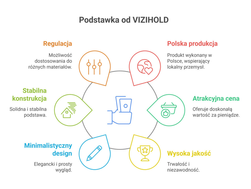 Podstawka uniwersalna do ekspozycji od VIZIHOLD wyróżniki